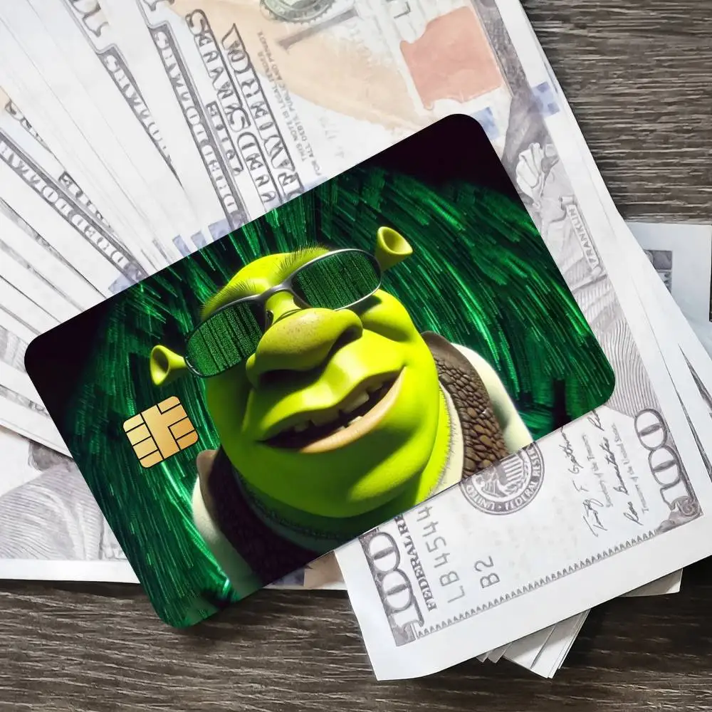 ملصق فيلم S-shreks 5 ملصق ديكور مقاوم للماء غطاء جلدي لبطاقة الائتمان وملصقات حافلة البنك الأمامية