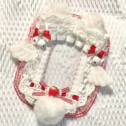 Kpop Photocard Holder Photographic Protector Film for Pictures Card Red Lattice Embroidery Card Top Loader Idol Picture Sleeve