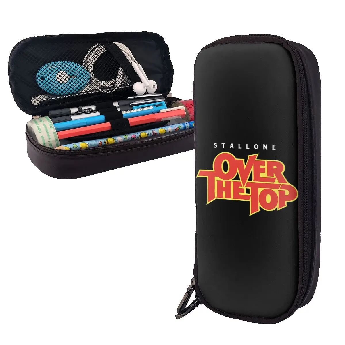 Summer Days Of Thunder Stallone Over The Top Movie Leather Pencil Cases Pen Holder Large Storage Pen Box Pencil Bag for Boy Girl