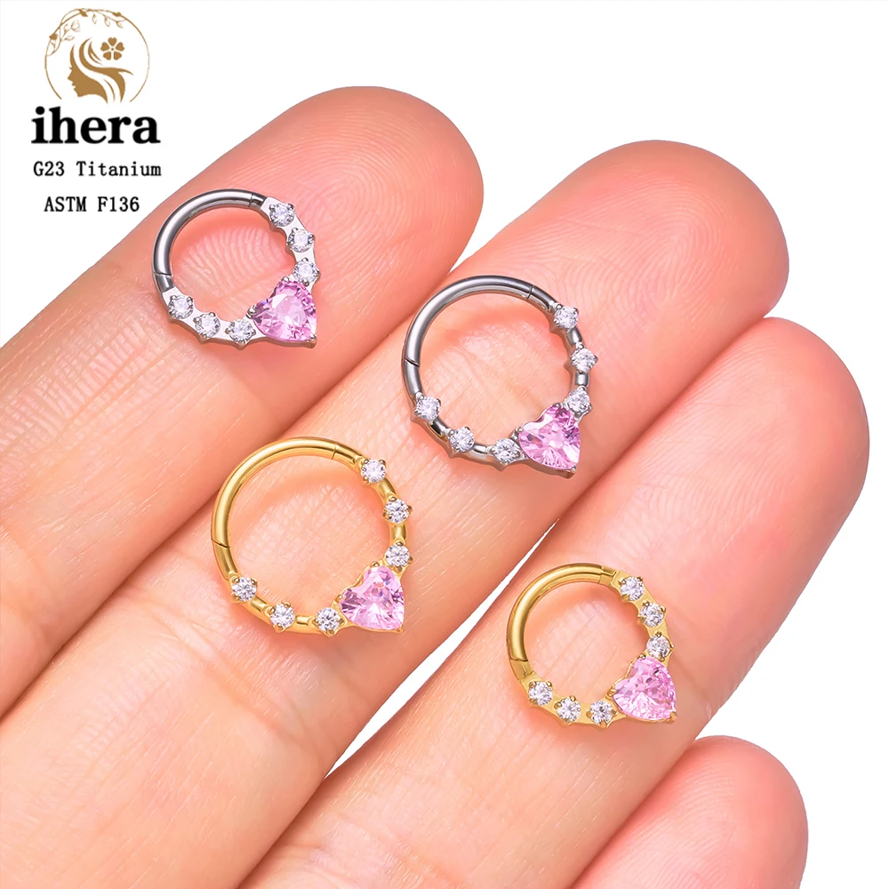 ASTM F136 Titan Birnenförmiger Zirkonia Nasenring 16G Klappbarer Clicker Segment Daith Ohrring Hoop Septum Knorpel Conch Helix Piercing Schmuck – Detail 35