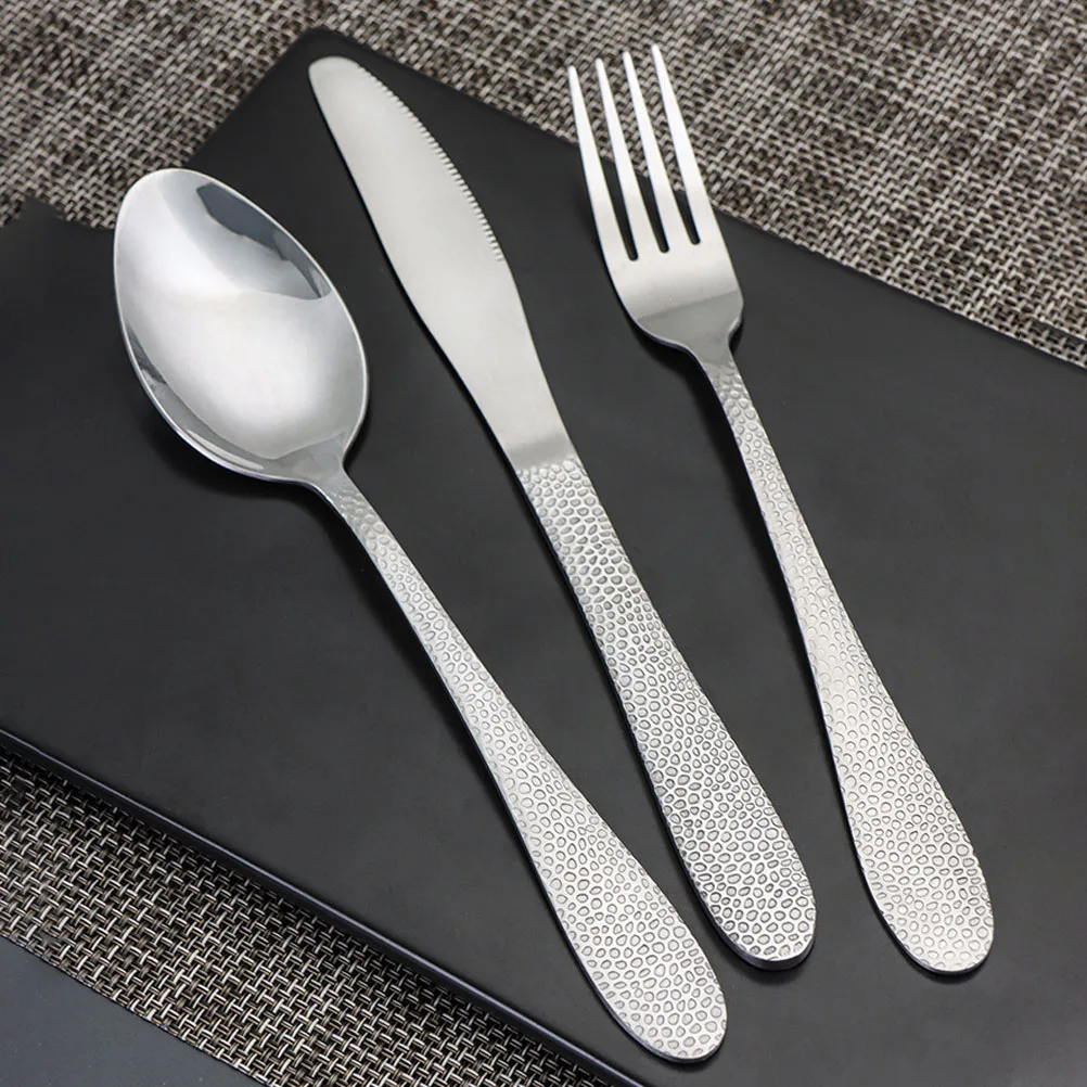 

Snake Pattern Tableware Set Stainless Steel Fork Spoon Cutlery Heat Resistant Home Hotel Restaurant Western Dining
