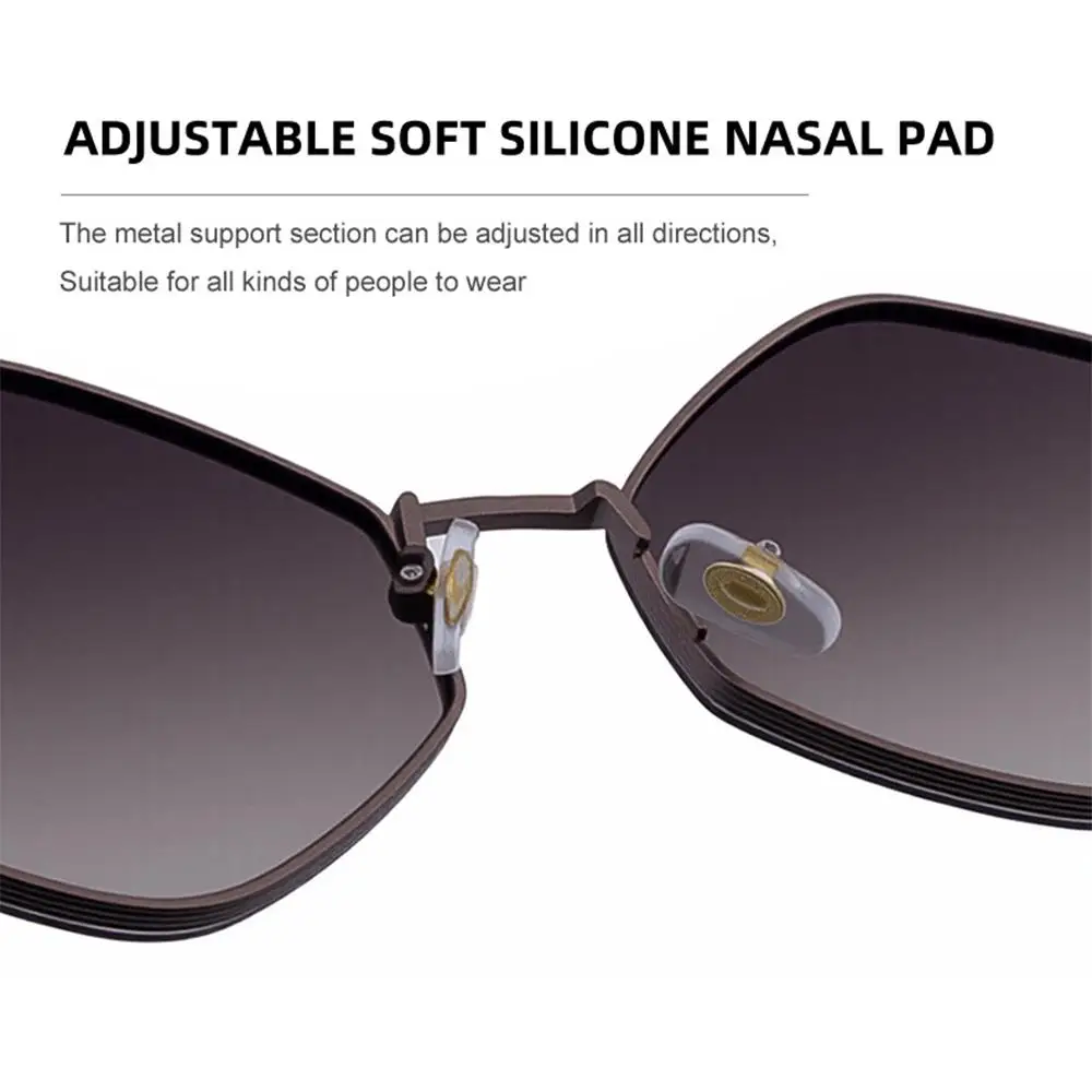 

Trendy Metal Frame Hexagon Sunglasses UV400 Protection Luxury Polygon Shades Punk Eyewear Unisex