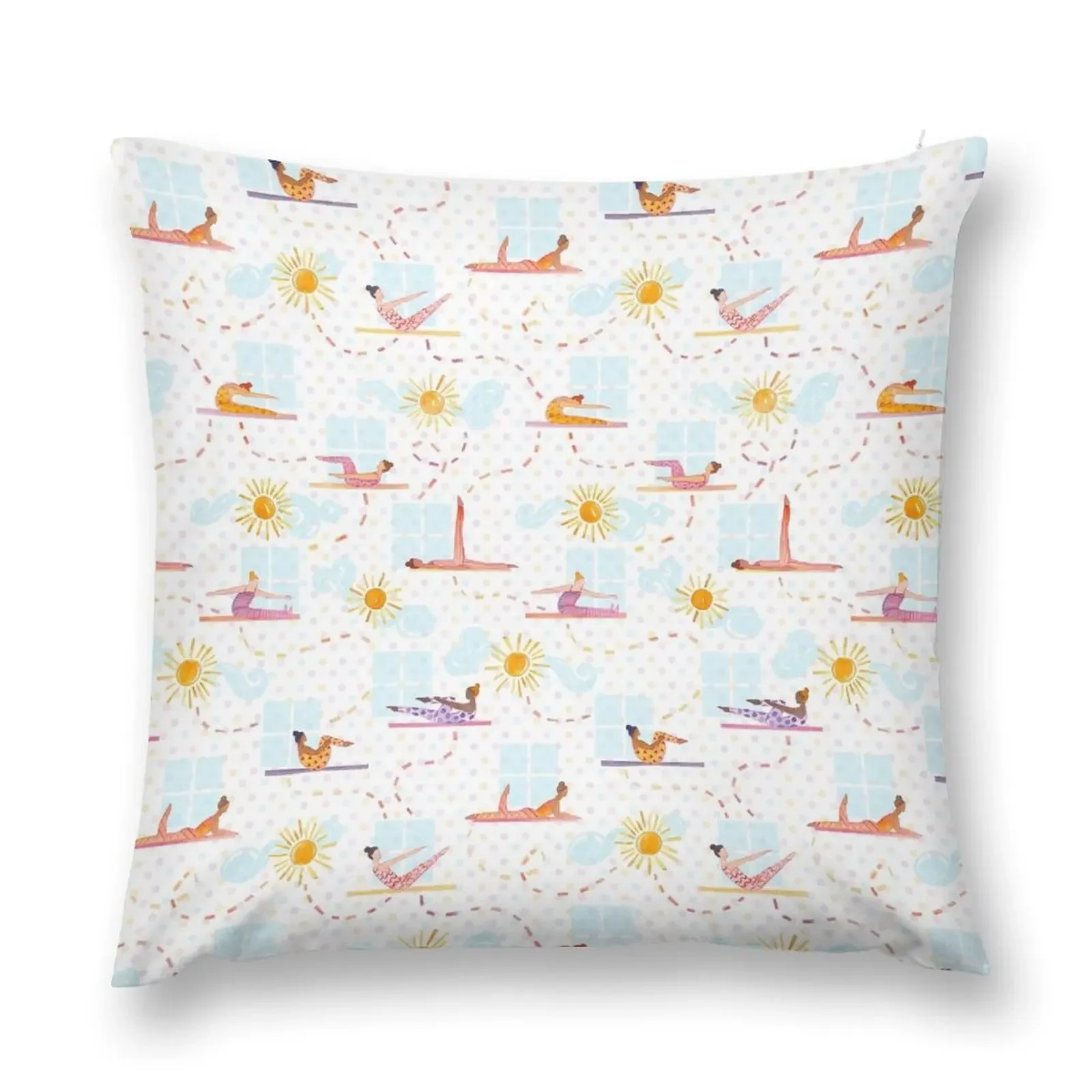 

Morning Pilates - Watercolor Throw Pillow Cushions For Children Sofa Pillow Cover Pillow Cases