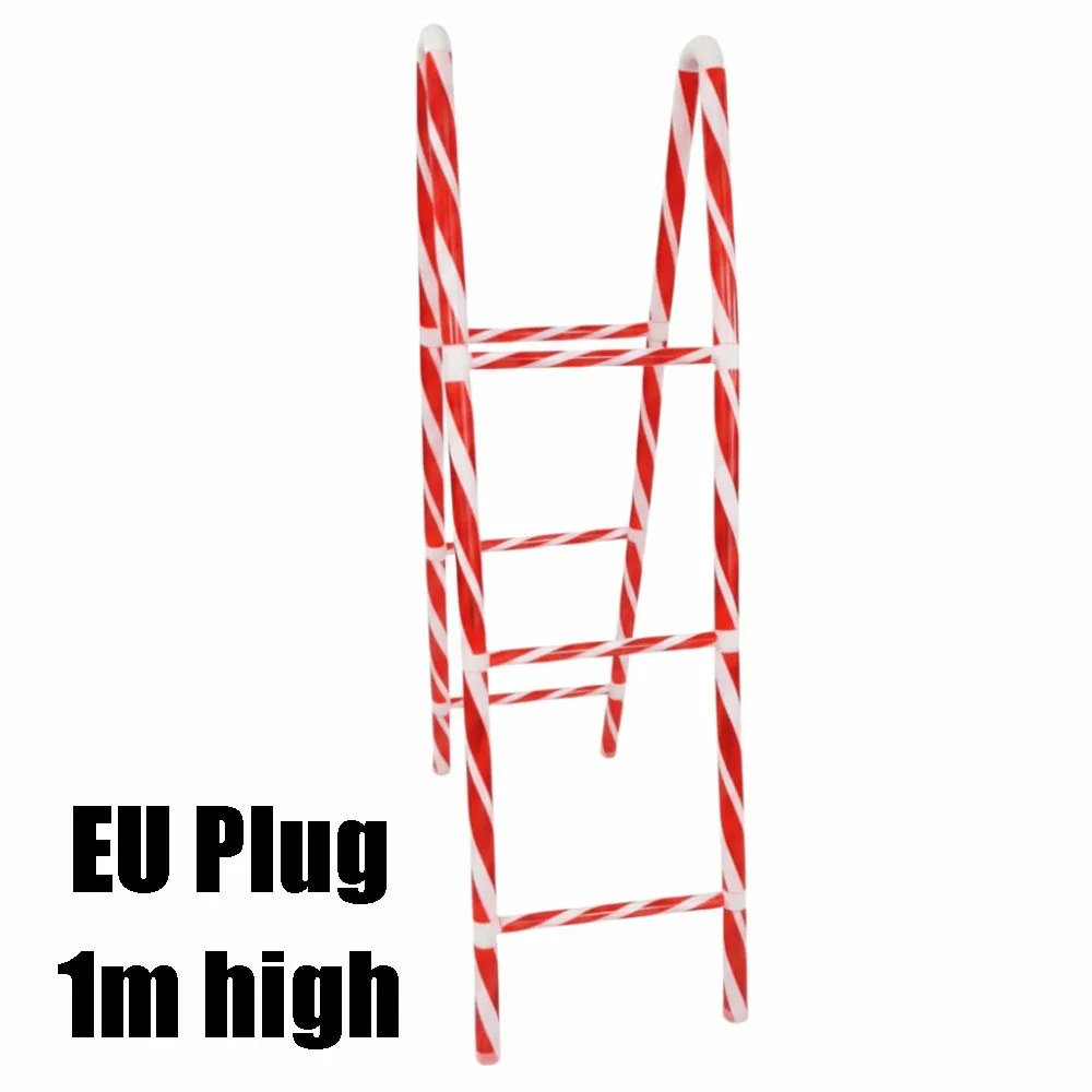 0.5m / 1m Xmas Shop Window Decor Swing,Climb Ladder Dynamic Visuals Christmas Santa Ornament 3D Fun Christmas Gift Decor