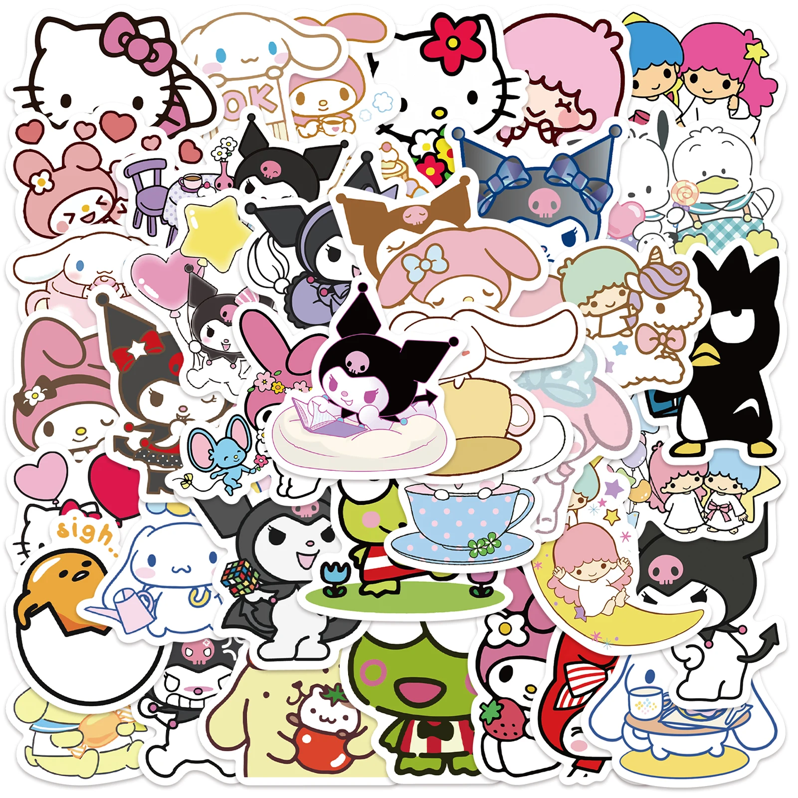 50/100 個漫画コレクション落書きステッカーハローキャット & フレンズデカール子供報酬ギター電話ラップトップステッカー