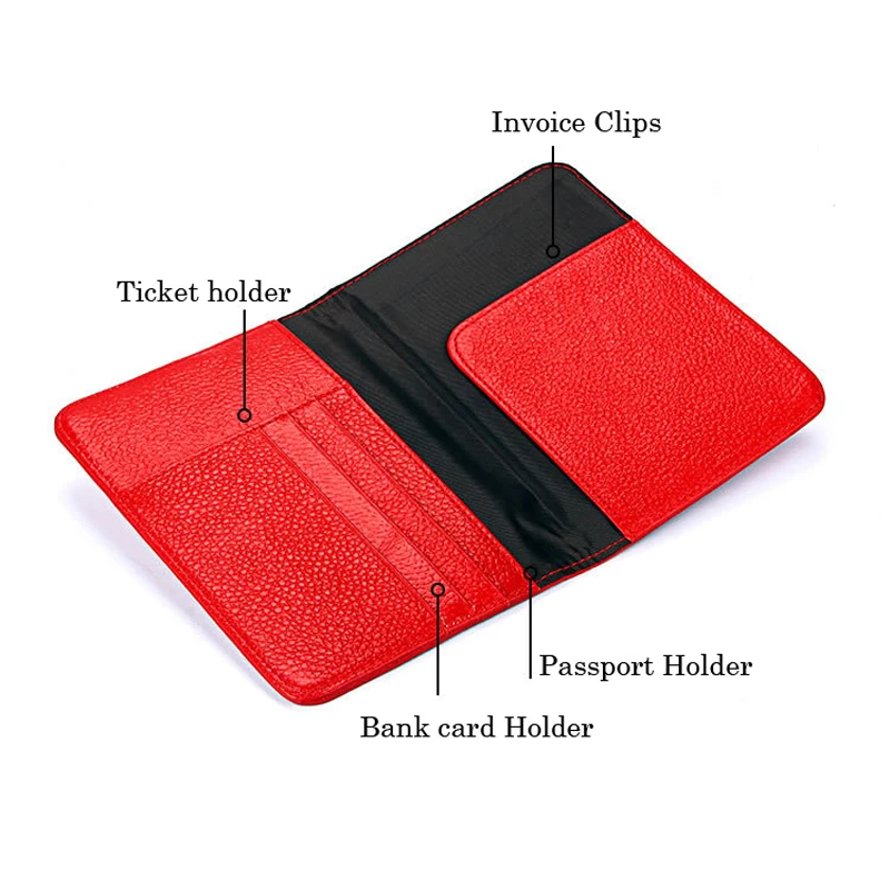 Genuine Leather Passport Cover For Women Female Men Travel Accessories Passport ID Card Holder Cowhide Passport Holder