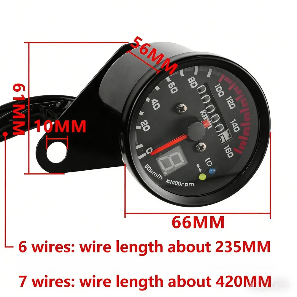 

Multi-function Motorcycle Instrument Panel Speedometer Gear Indicator LED Speedometer Speed And Mileage Readout