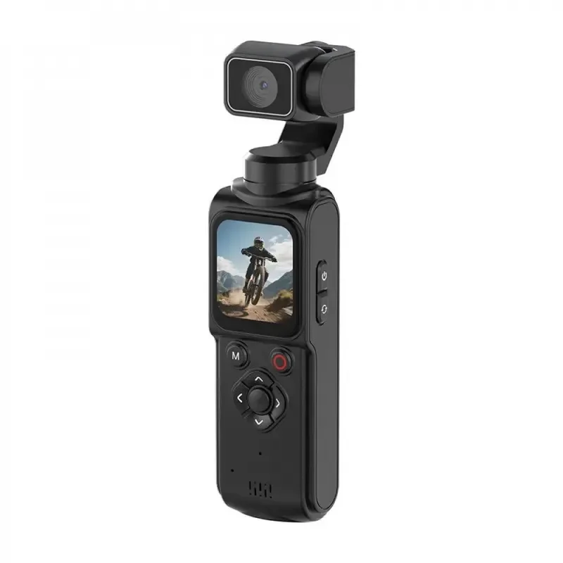 4K Pocket Gimbal Camera Handheld Stabilized Camcorder 75MP 330° Auto-Tracking Rotation 1.7-inch Touchscreen For Vlogging