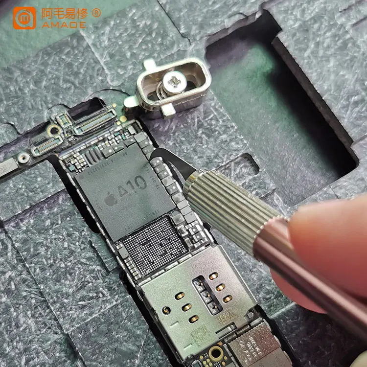 AMAOE Amao easy repair mobile phone repair copper handle scraping tin in addition to pry IC chip CPU layer scraping rubber blade