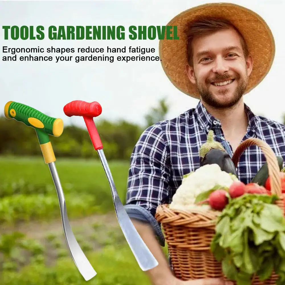 Ergonomic Handheld Gardening Weeding Shovel, Stainless Steel Digging Tool for Garlic, Wild Herbs & Transplanting