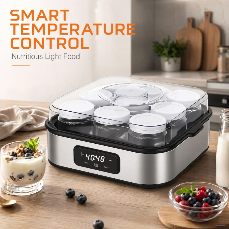 Stainless Steel Constant Temperature Fermentation Vessel Digital LCD Display Household Yogurt Fermentation Unit