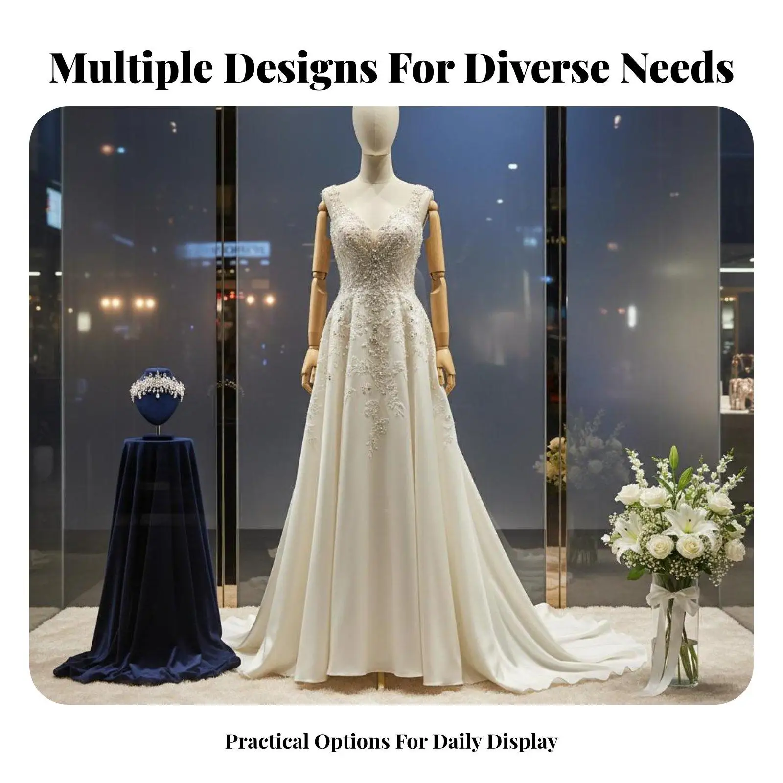 Female Torso Articulated Wooden Arms for Dynamic Clothing Poses