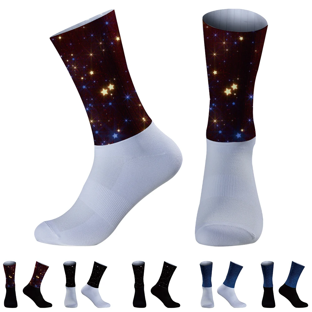 

Велосипедные аэродинамические спортивные носки для профессиональных мужчин, Нескользящие дышащие спортивные носки для контроля влаги, новинка 2024