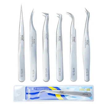 1 יחידה חדשה של מצפן להארכת ריסים VETUS מפלדת אל-חלד מצפן לריסים בעל דיוק גבוה אנטי-סטטי כלי איפור