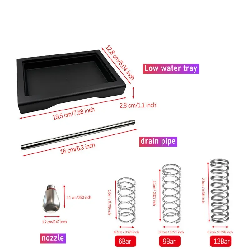 Coffee Drip Tray For Gaggia Classic Pro Coffee Machine,Drain pipe,6/9/12 Bar OPV Spring,1 Hole Steam Nozzle, Gaggia Drip Tray