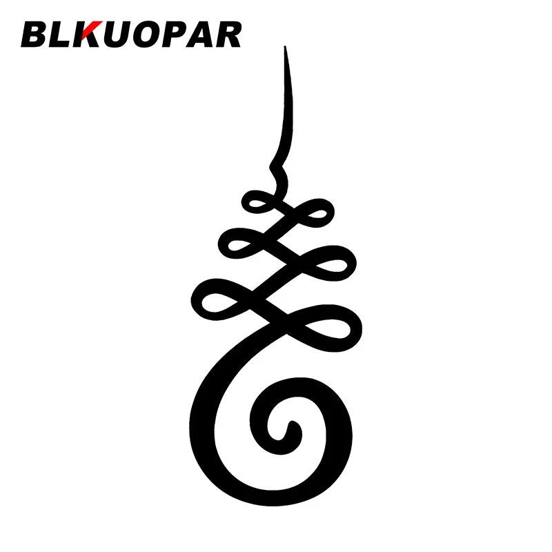 

BLKUOPAR Unalome Car Stickers Buddhist Symbol Personality Decals Waterproof Die Cut Motorcycle Windshield Door Protector