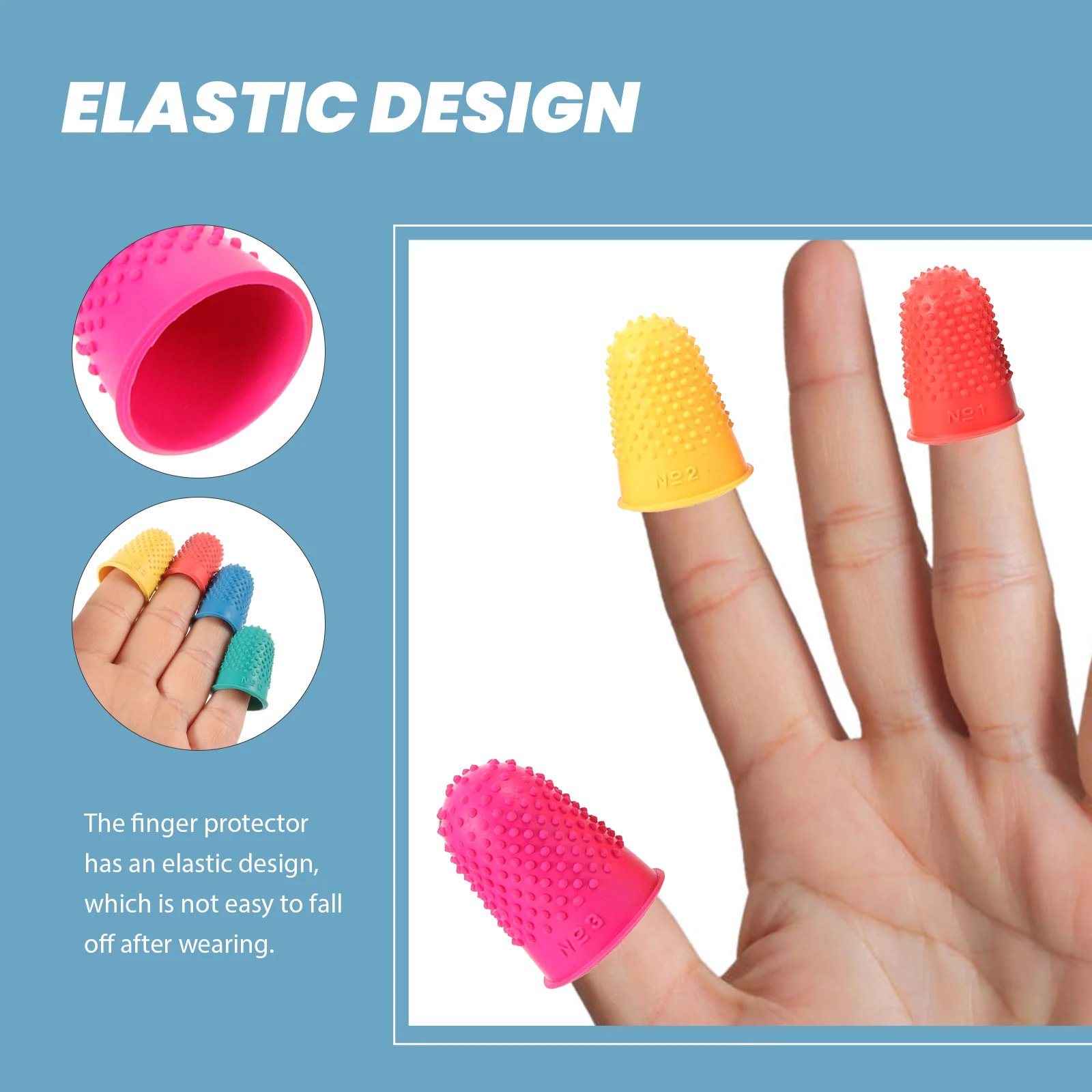 20 Pcs Accessories Finger Accessory Home Non-slip Rubber Protectors Natural Wear-resistant Household Cover Condom Pointed