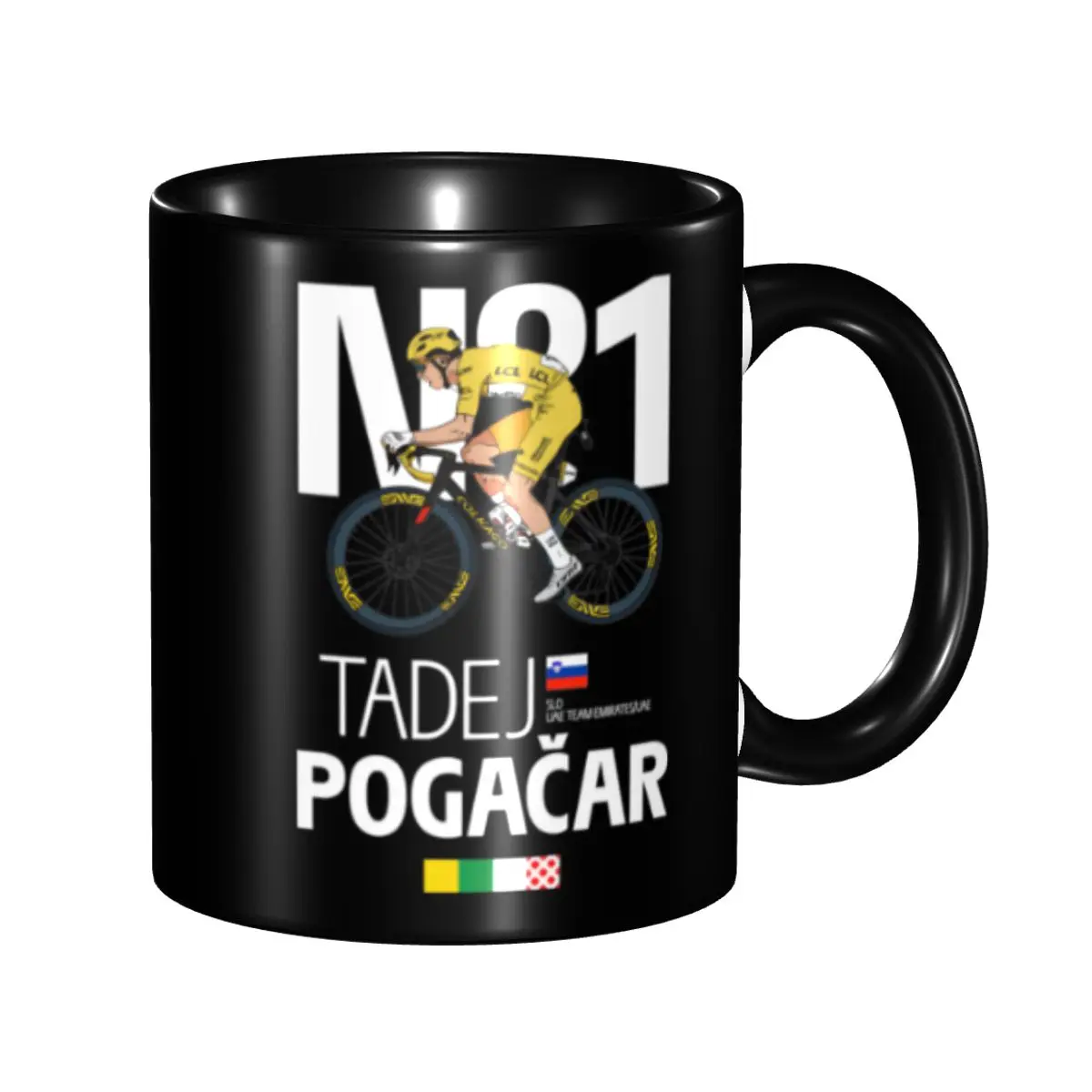 UAE Tadejs Cycling Racer Pogacars Mug Personalized Coffee Ceramic Mug Creative Gift
