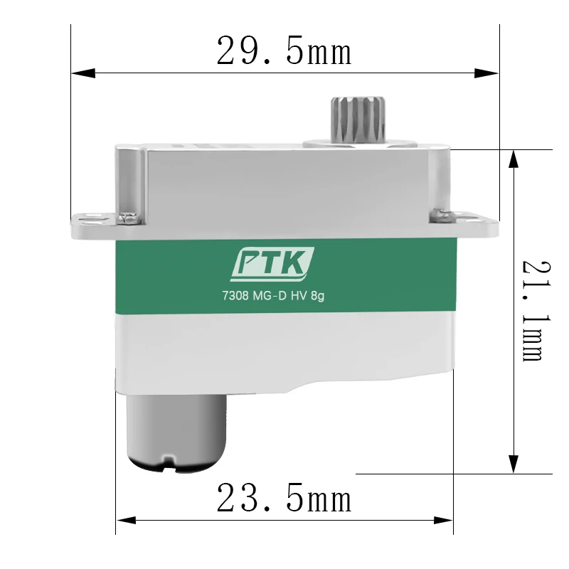 PTK 7308 micro servo 8g ขายส่งฟันโลหะดิจิตอลกรณีโลหะเครื่องบินรุ่น DLG, เครื่องร่อนเครื่องบิน servo kts x08 ระดับเดียวกัน