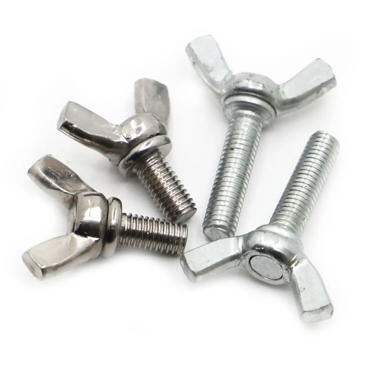 DIN316 304 Stainless Steel / Galvanized Steel Hand Tighten Adjust Bolt Butterfly Wing Head Thumb Screw M3 M4 M5 M6 M8 M10