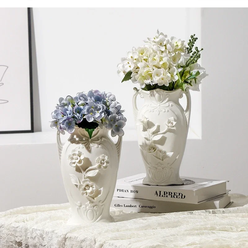 relief vase dry hand-made ceramic insert bedside table decoration hydroponic