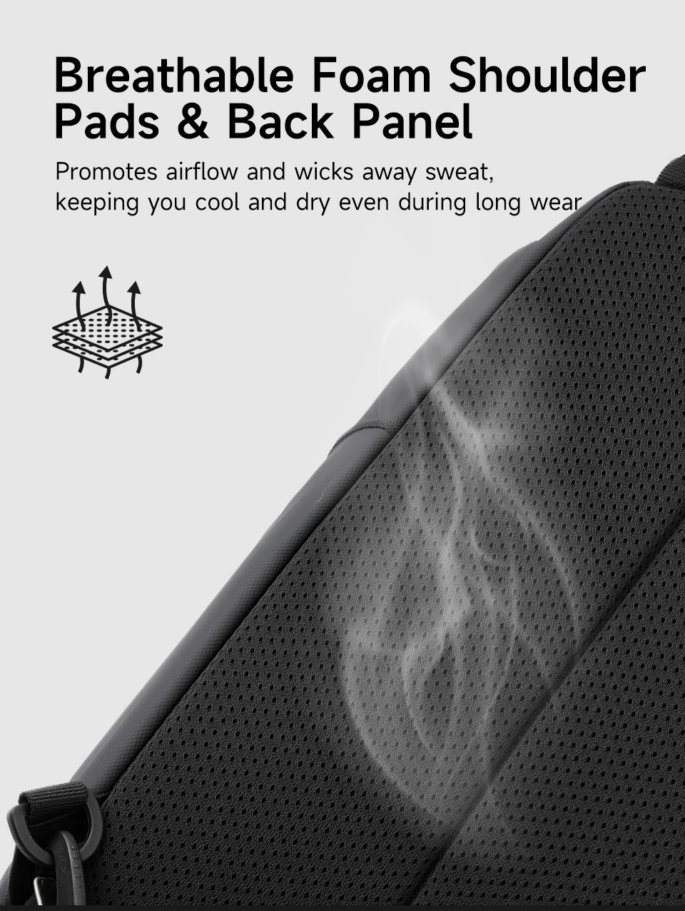 Tigernu Modische Umhängetasche für Herren, Freizeittasche für 11-Zoll-Tablets, wasserabweisende TPU-Brusttasche für Herren, Outdoor-Fahrradtasche, Seitentasche – Detail 8