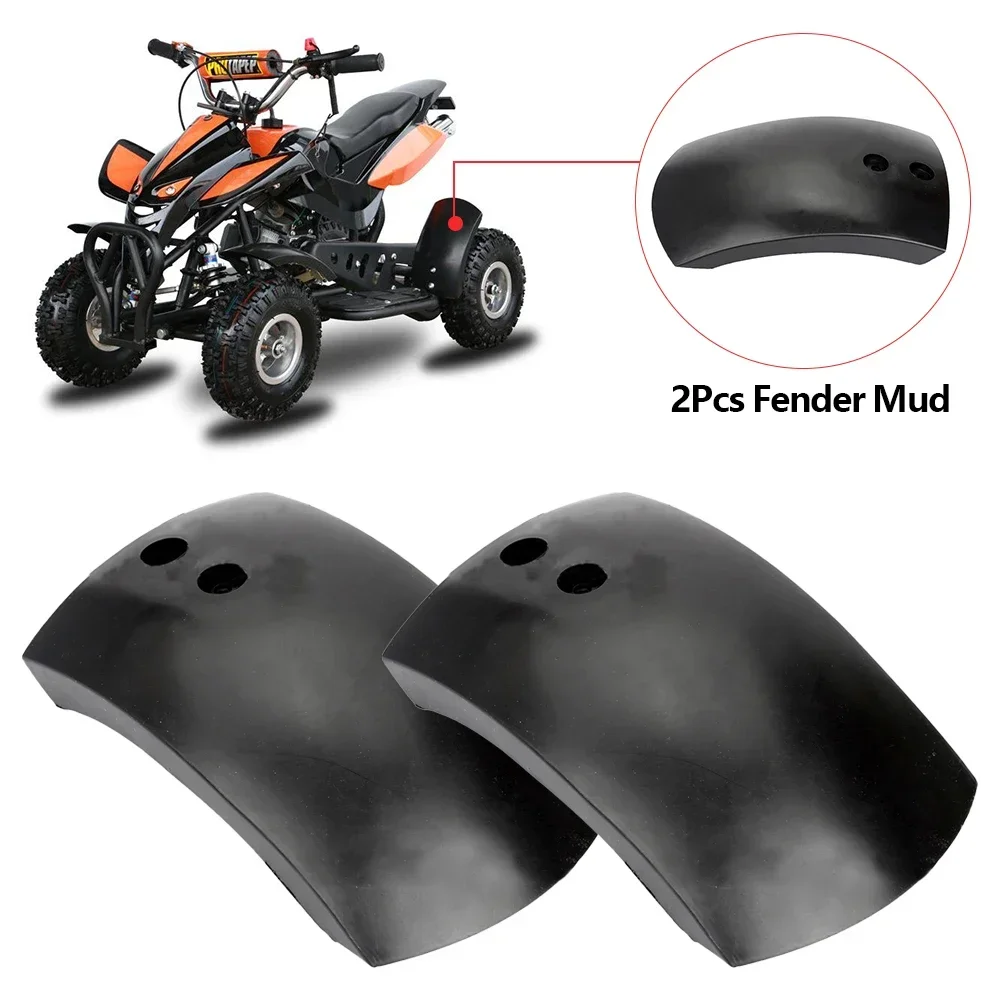 For 47cc 49cc Mini Moto Small ATV Go kart QUAD Dirt Bike Parts 2Pcs Motorcycle Cover Front Rear Fender Mud Black Guard Mudguard