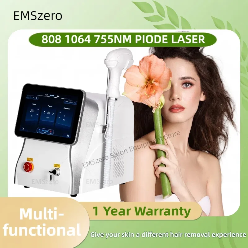 

755nm 1064nm 808nm Portable Laser Hair Removal Machine 1 Handle Permanently ice Diode Laser Hair Removal Machine 2025