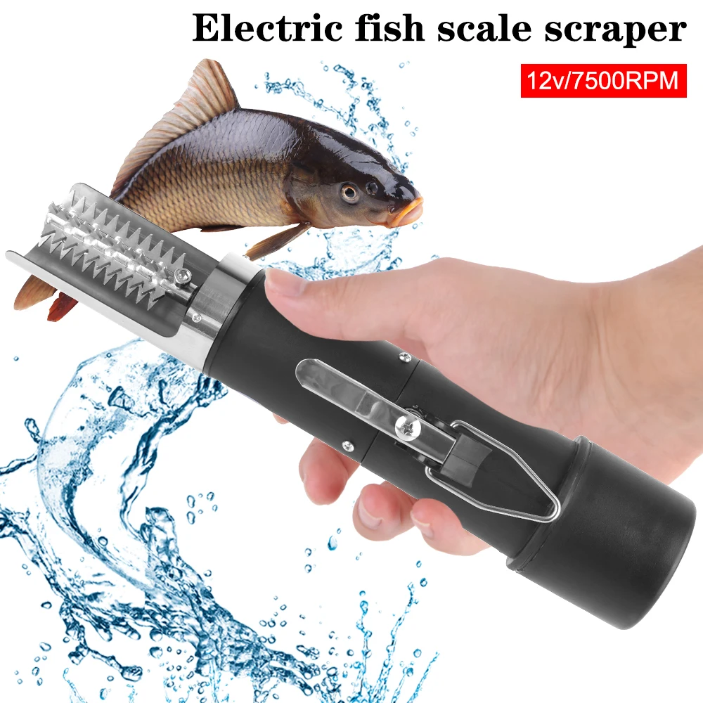 Waterproof 125W Remover Cleaner Tool Charging Adapter Electric Fish Scale Scraper Seafood Knif Fishing Clean Easy Fish Stripper