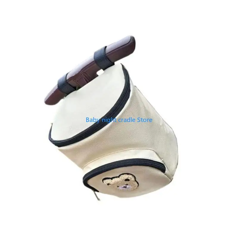 

J2FF Upgrades Strollers Hanging Bag with Spacious Pockets Easy Carry Baby Strollers Organizers Bag 21x20cm for Baby Items