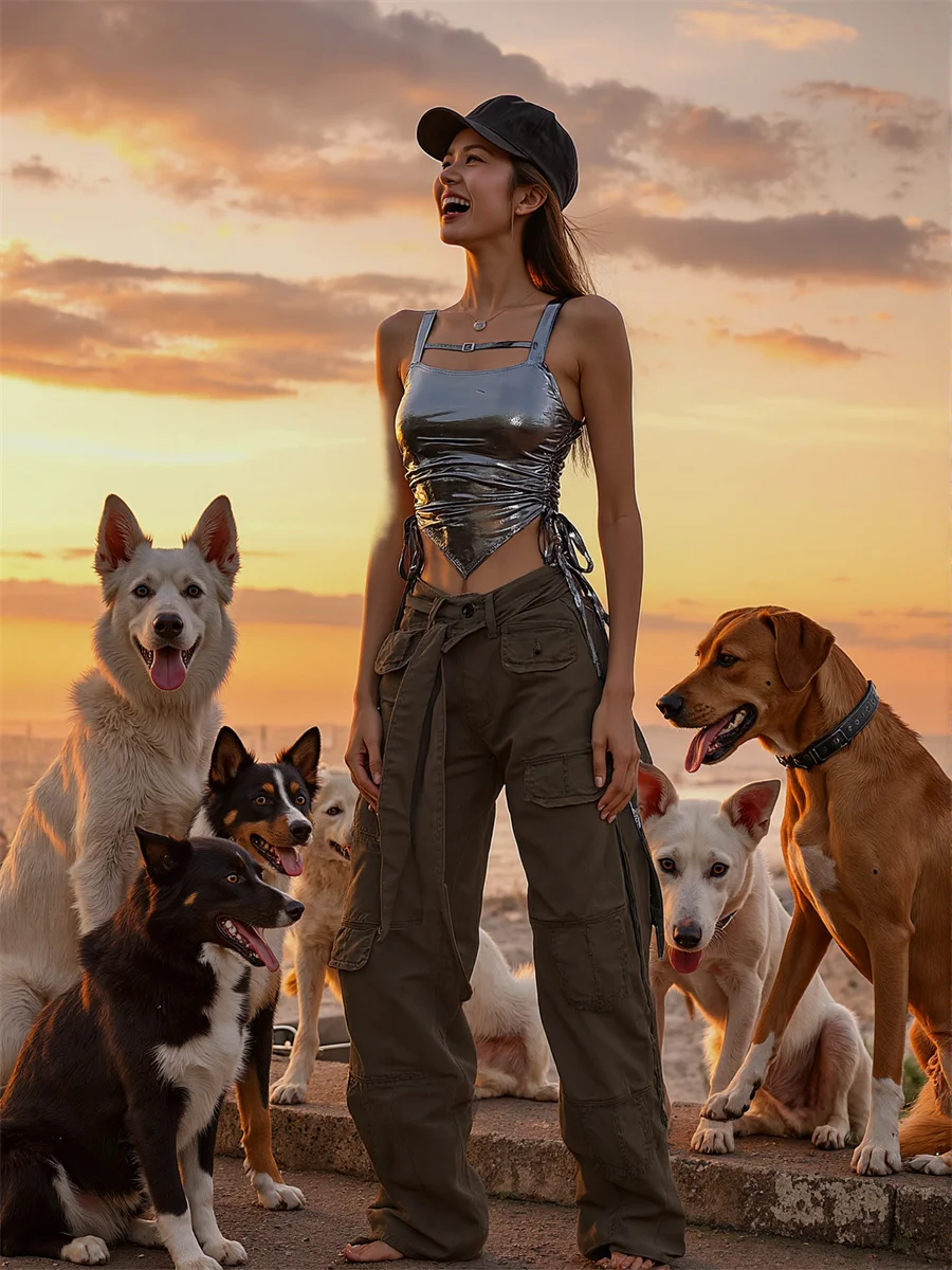 الدبابات كاميس المرأة السائل المعدني الفضة قابل للتعديل السباغيتي مطرز حزام اللؤلؤ الوقوف اليابانية الأزياء الفنية تانك