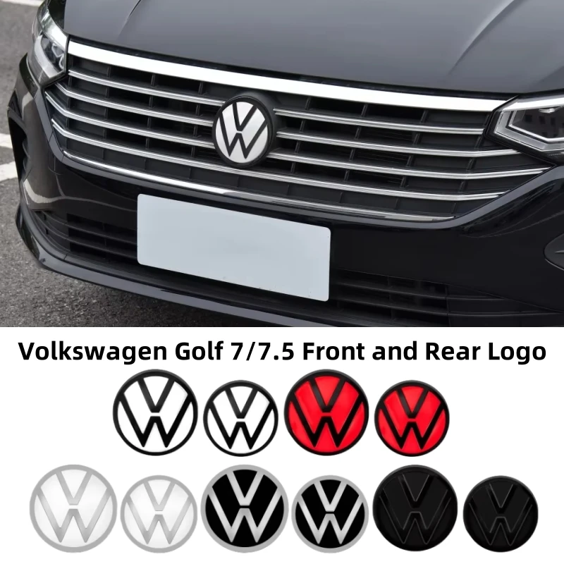 Volkswagen Golf 7/7.5 MK 7/7.5 2018-2020 Front & Rear 3D Emblems Retrofit Upgraded Car Logo OEM Style Replacement 2PCS Logo