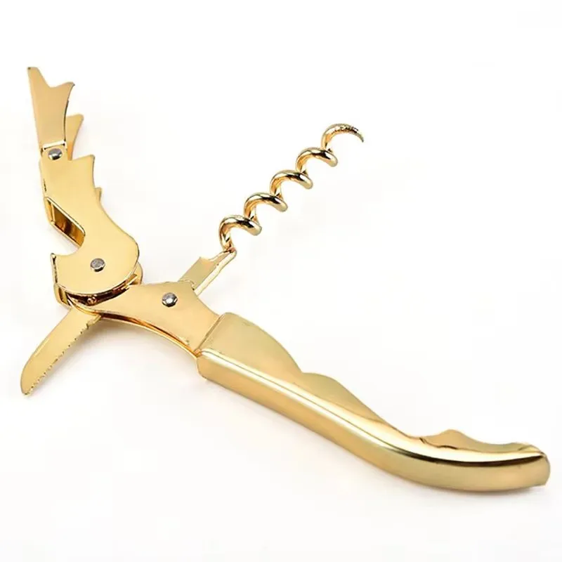 Waiters Corkscrew with Foil Cutter Professional Folding Wine Bottle Opener Stainless Steel Wine Opener Key for Bartenders
