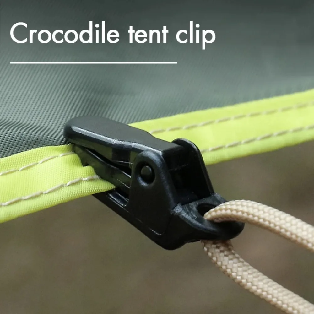 30PCS Alligator Tent Clip Waterproof Tarpaulin Hooks Snap Oilcloth Clip Outdoor Camping Shade Net Fixing Clips Tent Accessories