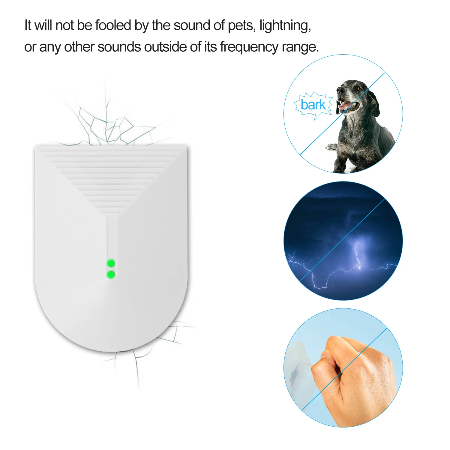 High Sensitive Wired Glass Break Sensor Glass Breakage Vibrator Wired Glass Break Shock Detector Home Alarm System Security