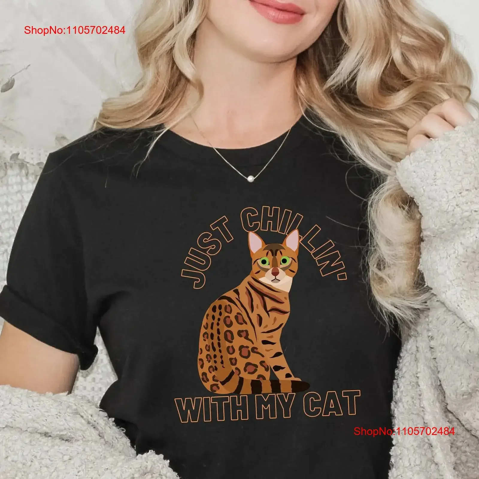 Bengal CaT T Shirt Asian Leopard Kitten Just Chillin' With My Lover Owner Casual Pet Idea vintage Washed Unisex Slightly