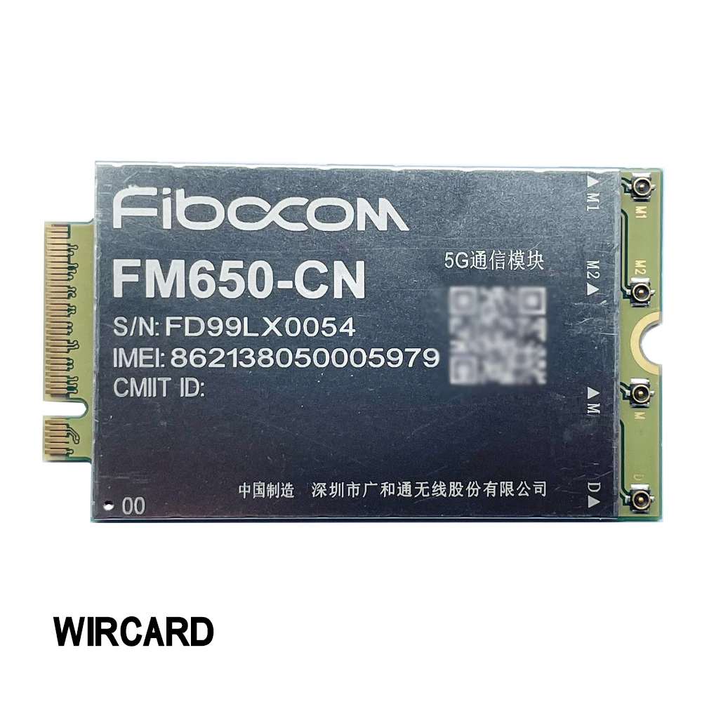 WIRCARD FM650-CN 5G NR Sub-6 SA 5Gカード M.2 5Gモジュール ノートパソコン用