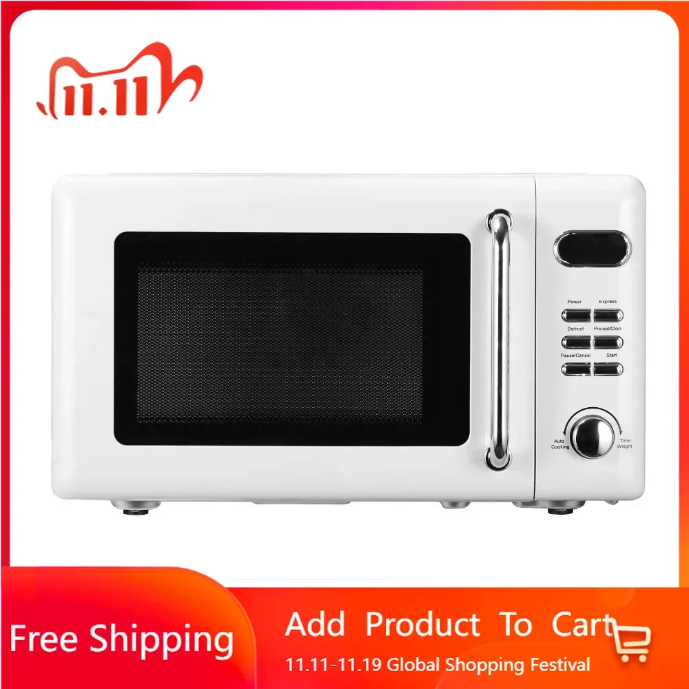 Free delivery of ancient digital microwave kitchen essentials, 0.7 cubic feet 700 watts, white