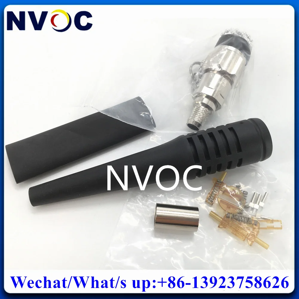 5Pcs 4C Male Socket 4Cores ODC Round Outdoor 1.25mm Ferrule Waterproof Fiber Connector With Sleeve For FTTA,4G and WiMAX Station