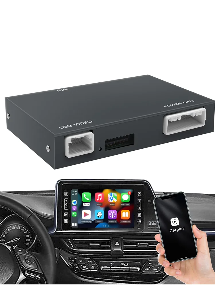 CARABC Kabelloses Carplay Android Auto für TOYOTA Highlander Camry RAV4 Tundra Sienna Prius Yaris CHR Touch 2 Entune 2.0 System
