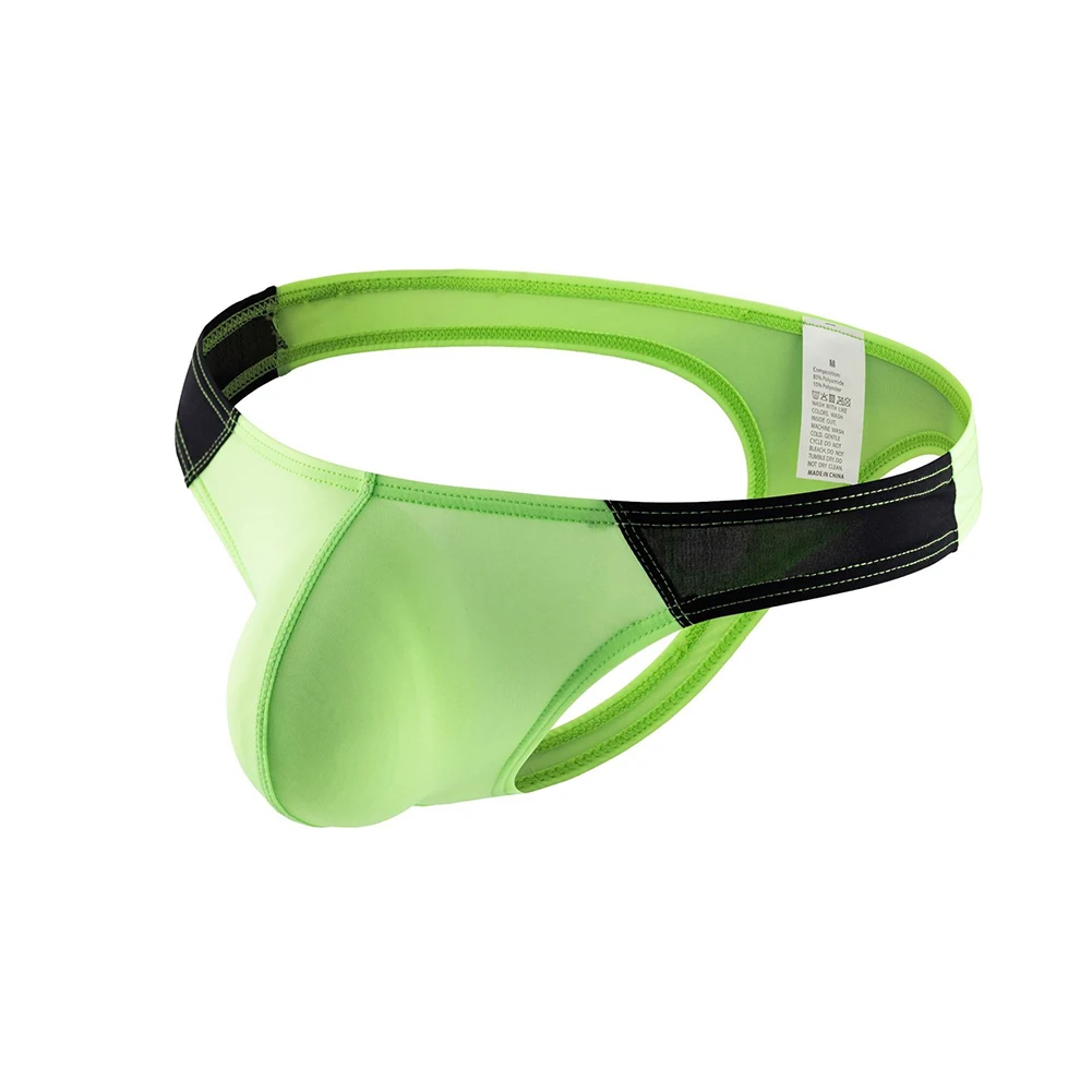 1 PC ชายเซ็กซี่ Thongs T-Back ต่ําเอวชุดชั้นใน G-Strings ICE Silk Bulge POUCH กางเกง Breathable