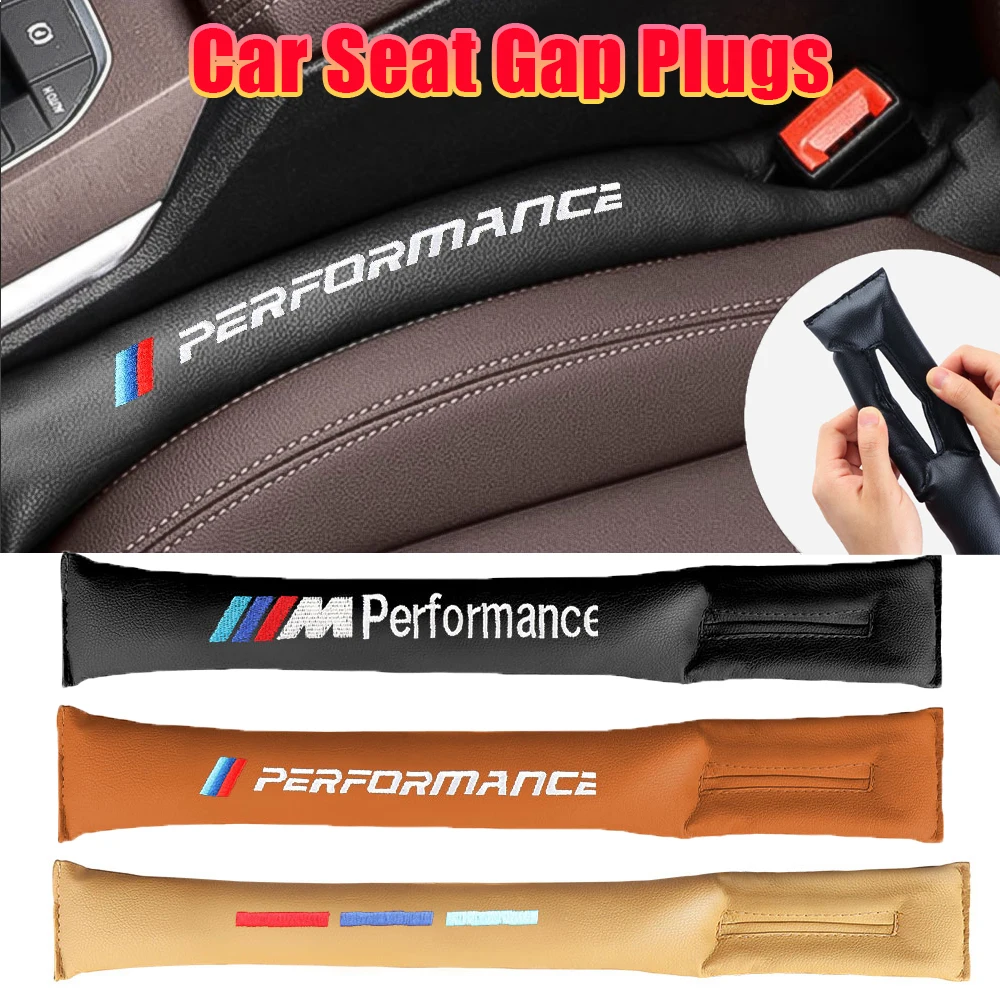 2pcs Car Seat Gap Filler Side Seam Plug Strip Leak-proof Filling Pads For BMW M Performance M3 M5 M6 F01 F20 F10 E39 E60 E46 X5