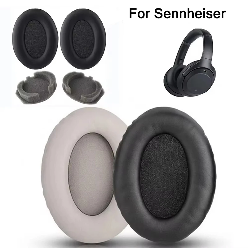 Almofadas para fones de ouvido, pele de carneiro, para sennheiser hd4.50bt hd4.50btnc hd4.40bt hd400s hd300, capa de almofada de espuma macia, qualidade