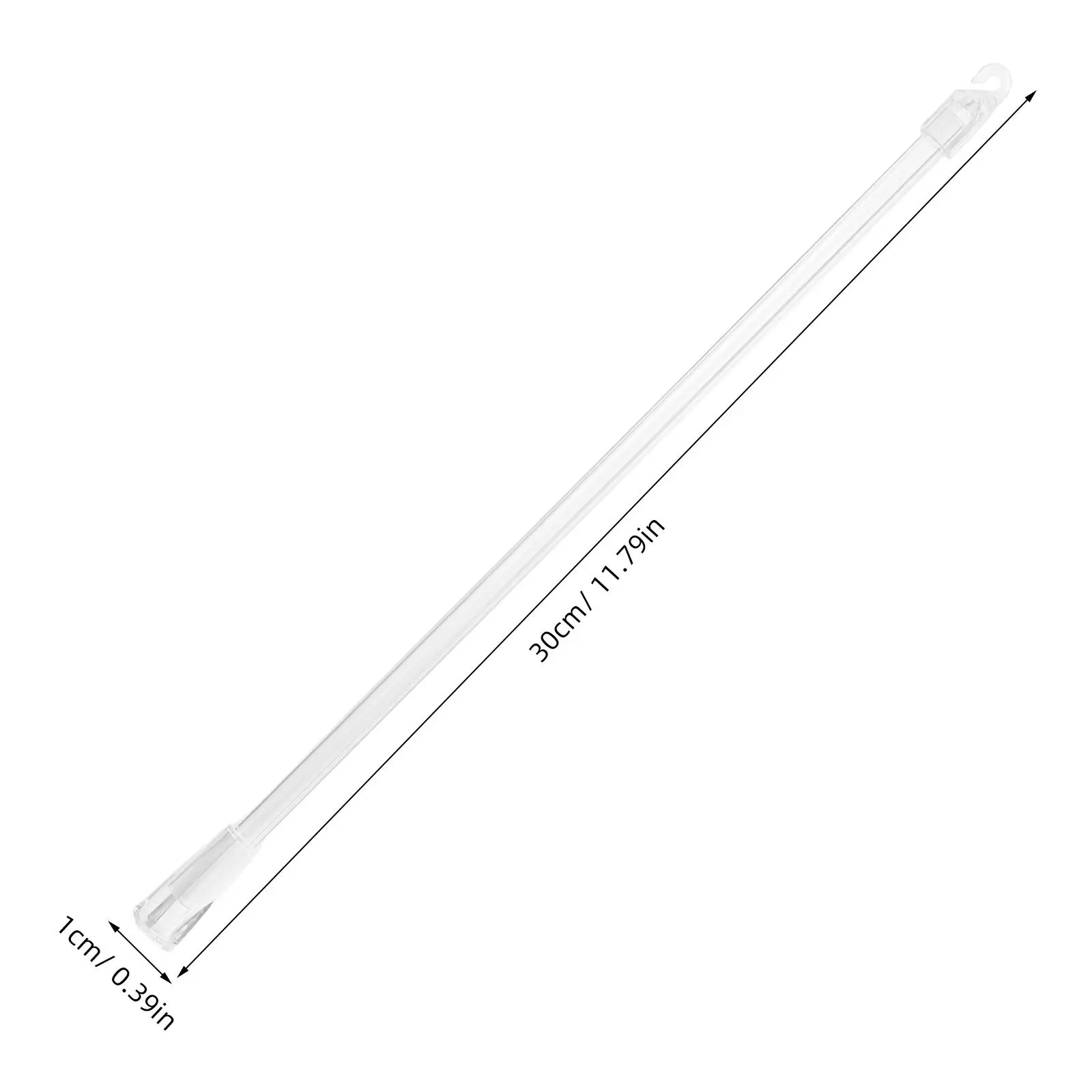 Clear Acrylic Vertical Blind Opener Wand 30Cm Long Tilt Stick with Hooks Elegant Design for Vertical Blinds Repair Parts Window