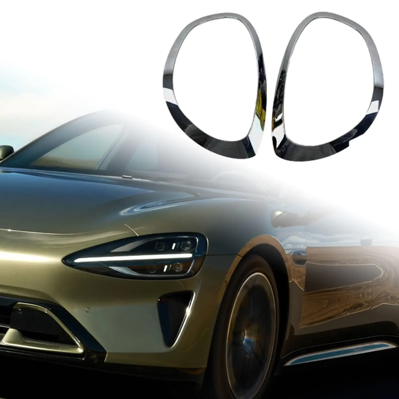 

2 Pieces Headlight Lamp Cover Trim 51137388117 for BMW High Performance