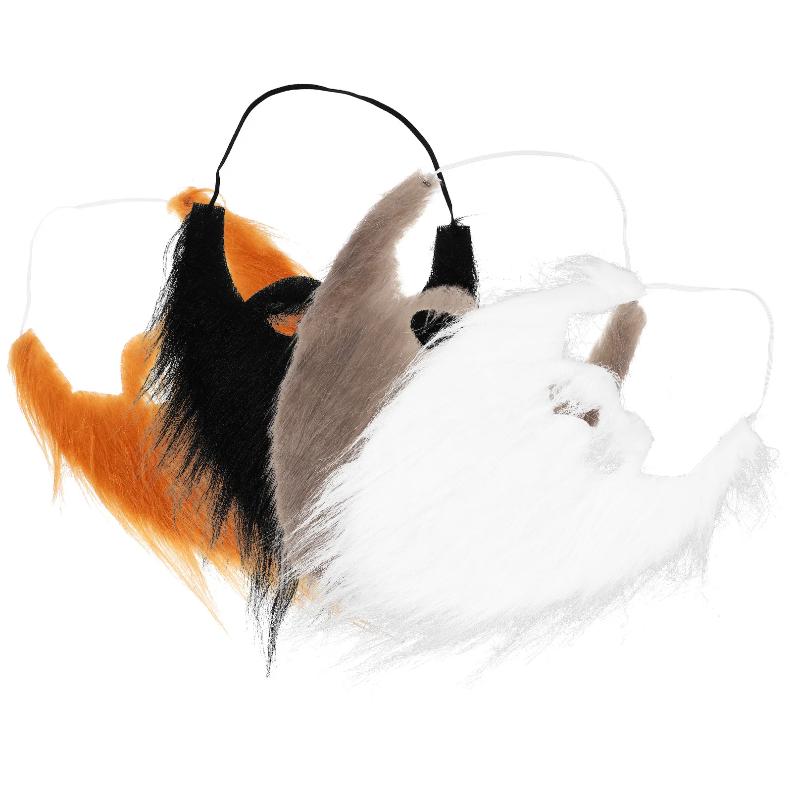 4 قطع سانتا اللحية كيت عيد الميلاد اللحى وهمية للرجال عطلة حزب الدعائم خفيفة الوزن مطاطا تأثيري اكسسوارات زي الإمدادات #1