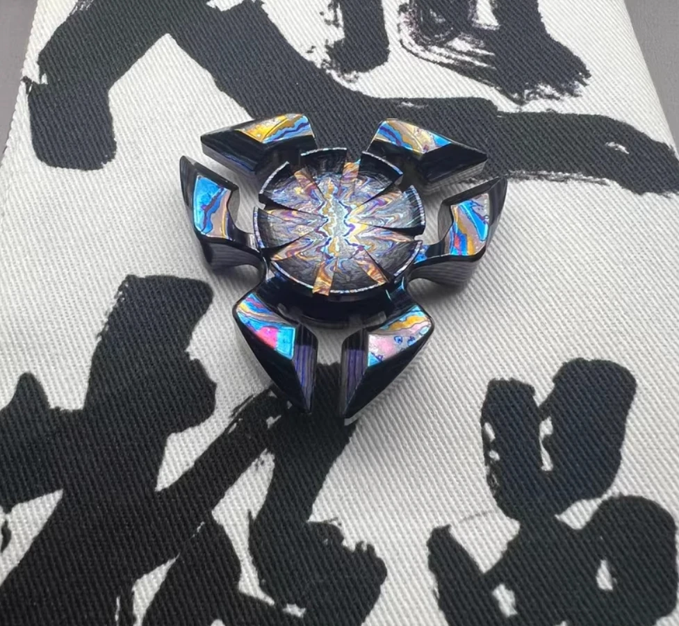 Usado edc magic play três páginas escorpião zircuti spinner ponta do dedo giroscópio brinquedos de descompressão