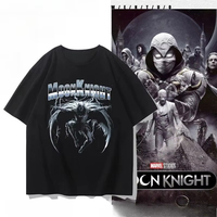 Marvel True Moonlight Knight Comics Black Multi Pattern Cool Short Sleeve Men's Loose Cotton New T-shirt