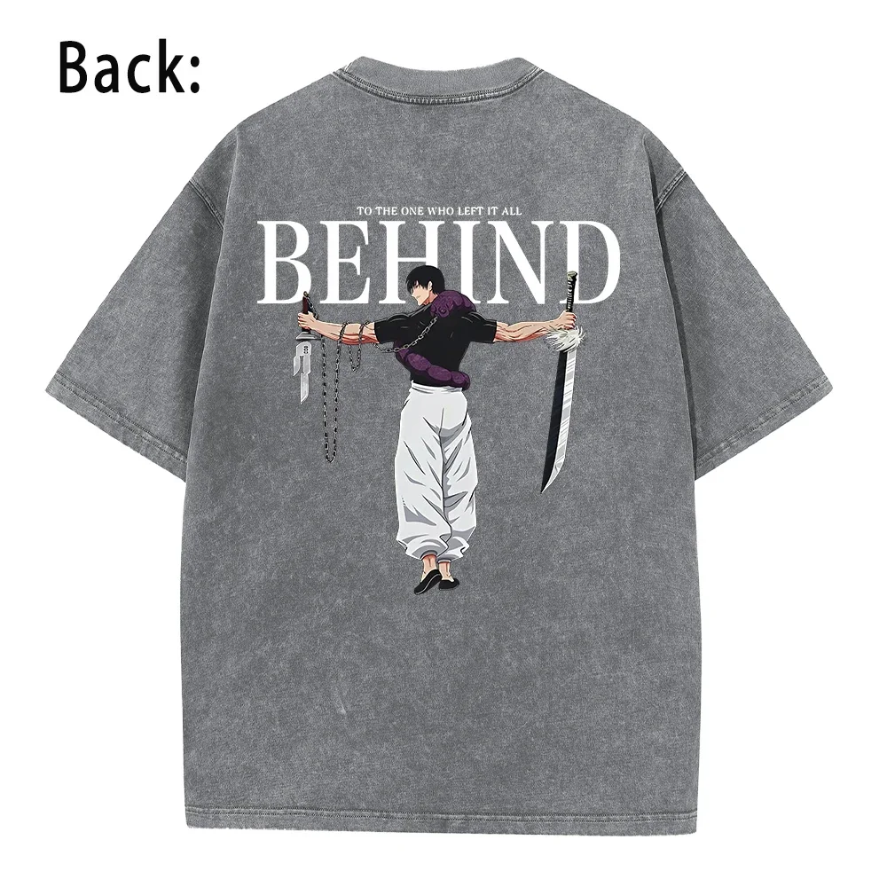 Jujutsu kaisen تي شيرت بأكمام قصيرة للرجال ، ملابس شارع هيب هوب ، قماش قطني فضفاض ، كلاسيكي ، ذهبي ، صيفي ، جديد ،