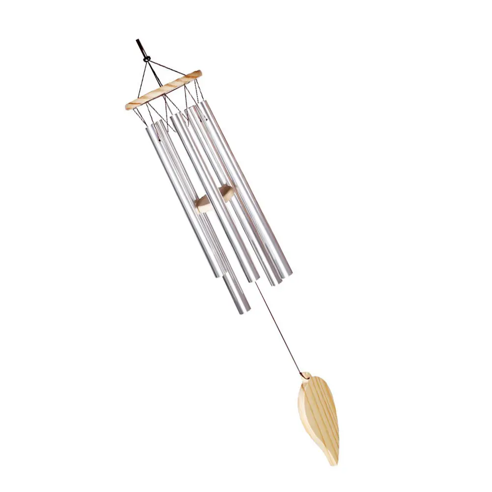 

1pc Metal Wind Chime Hanging Decor Aluminum Tube Wooden Material Durable Outdoor Indoor Bedroom Car Festival DIY